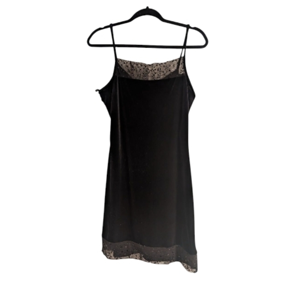 90s Whimsygoth Black Slip Dress
